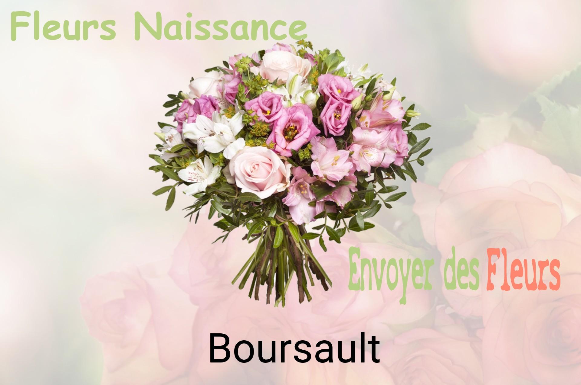 Bouquet de fleurs de naissance livré à Boursault