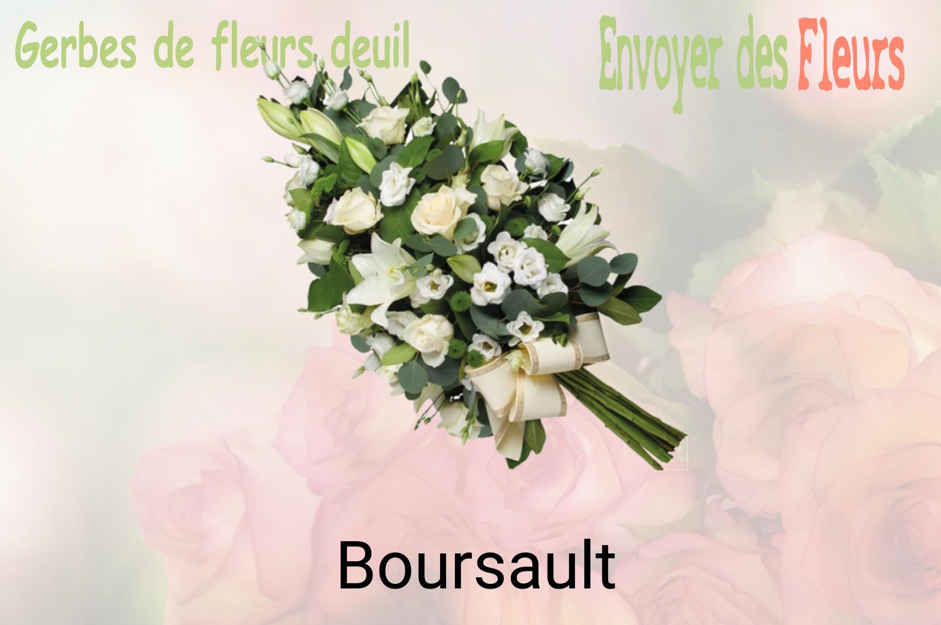 Gerbe de fleurs de deuil livrée à Boursault